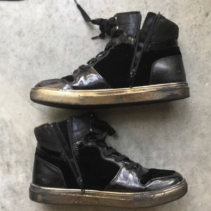 ALDO Hi Top Black Gold Sneakers